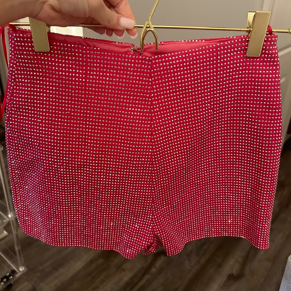 Cloud Ten Pink Rhinestone Shorts